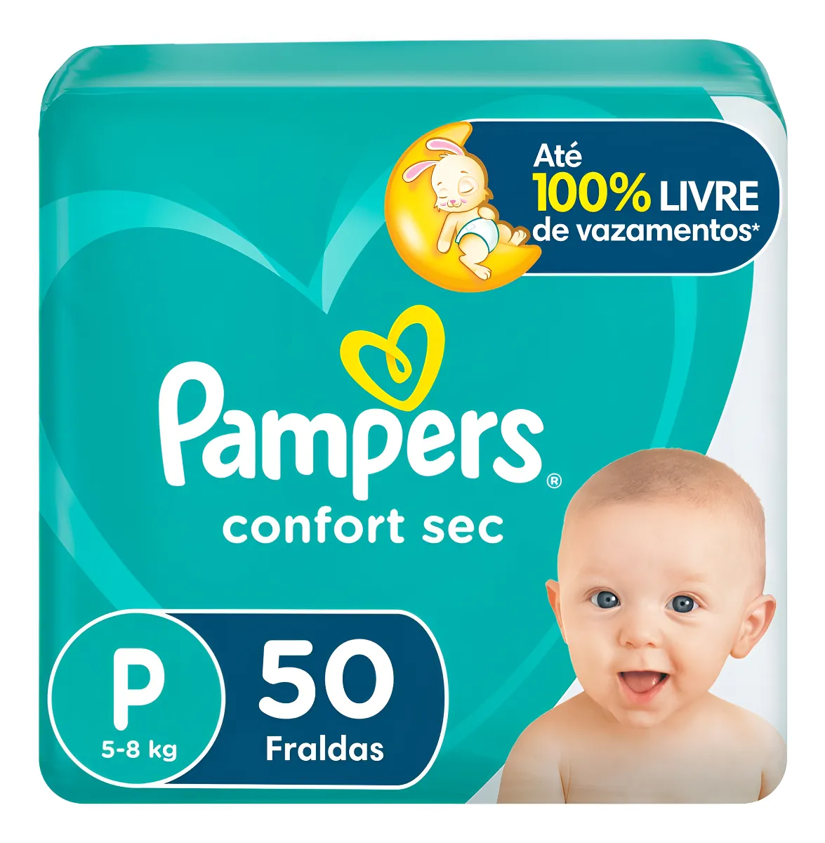 Fralda Pampers Confort Sec P 50 Unidades