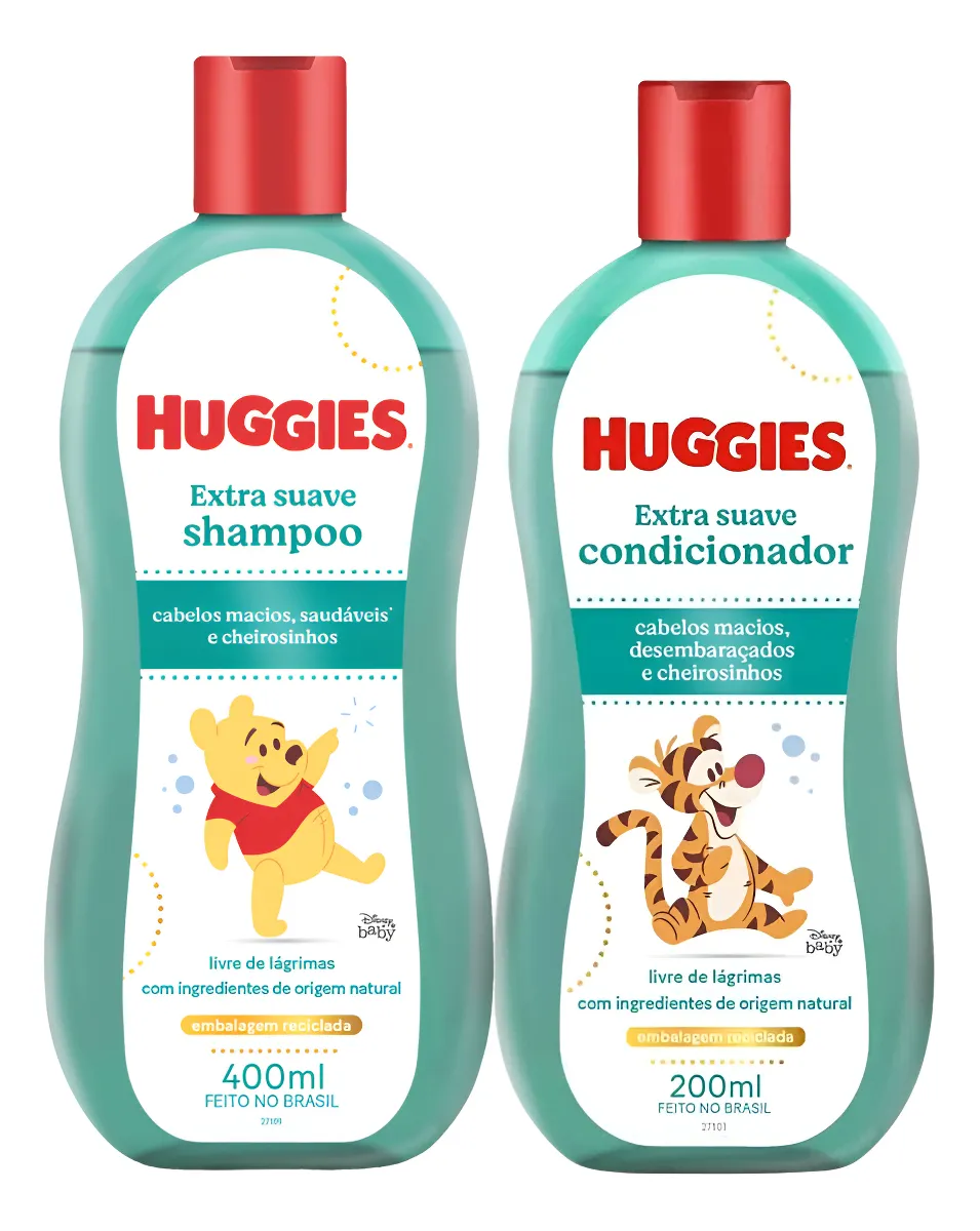 Kit Shampoo E Condicionador Infantil Huggies Extra Suave 400ml