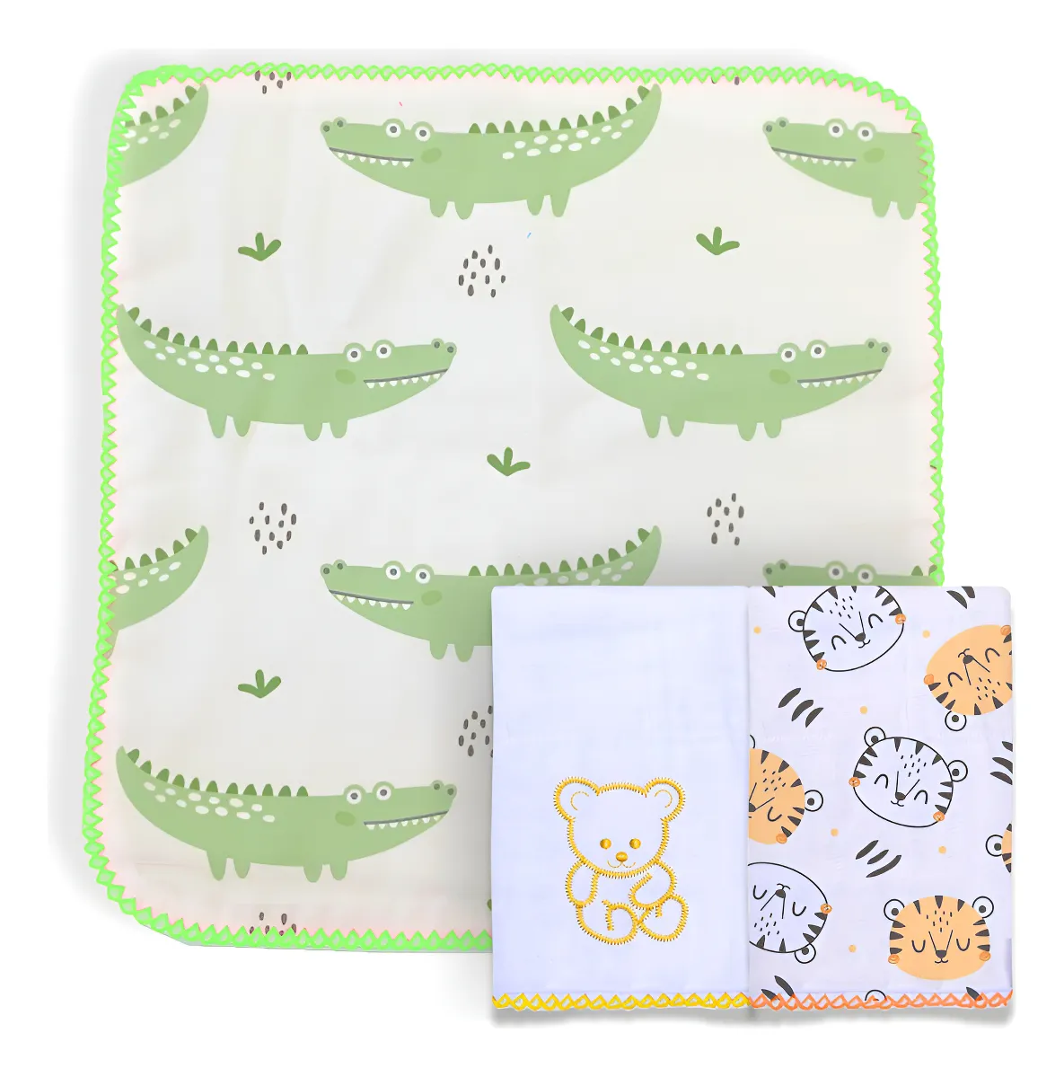 Kit 3 Paninho Coisa De Bebê Menino Menina Algodão Enxoval