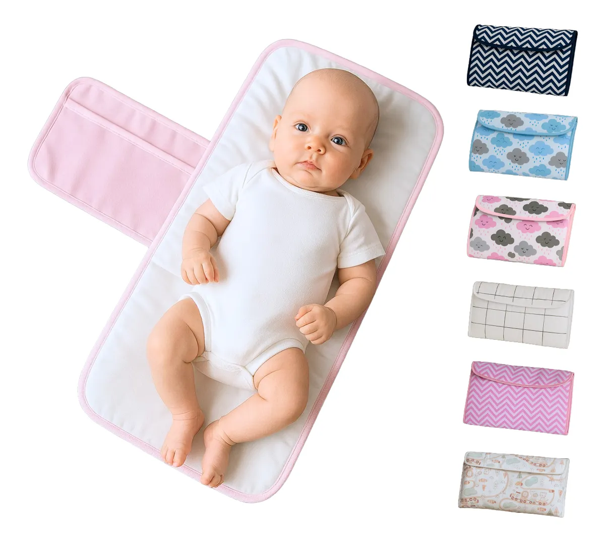 Trocador Portátil Bebê Impermeável Acolchoado Bolsa